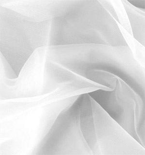 Kód: 36230  Organza anyag - WHITE (fehr)